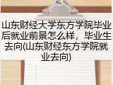 山东财经大学东方学院毕业后就业前景怎么样，毕业生去向(山东财经东方学院就业去向)