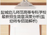 盐城幼儿师范高等专科学校最新招生简章深度分析(盐幼师专招简解析)