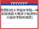 陕西科技大学镐京学院一年财政拨款大概多少钱(陕科大镐京学院年拨款)
