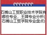 石嘴山工贸职业技术学院有哪些专业，王牌专业分析(石嘴山工贸学院专业盘点)