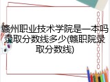赣州职业技术学院是一本吗录取分数线多少(赣职院录取分数线)