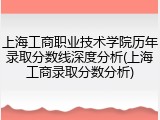 上海工商职业技术学院历年录取分数线深度分析(上海工商录取分数分析)