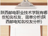 陕西邮电职业技术学院有哪些知名校友，简单分析(陕西邮电知名校友分析)