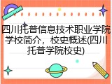 四川托普信息技术职业学院学校简介，校史概述(四川托普学院校史)