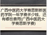 广西中医药大学赛恩斯新医药学院一年学费多少钱，还有哪些费用(广西中医药大学赛恩斯学费)