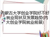 内蒙古大学创业学院好不好，就业现状及发展趋势(内大创业学院就业前景)