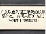 广东以色列理工学院的校徽是什么，有何来历(广东以色列理工校徽寓意)