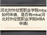 河北对外经贸职业学院mba如何申请，是否有mba(河北对外经贸职业学院MBA申请)