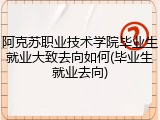 阿克苏职业技术学院毕业生就业大致去向如何(毕业生就业去向)