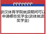 武汉体育学院就读期间可以申请哪些奖学金(武体就读奖学金)