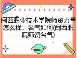 闽西职业技术学院师资力量怎么样，名气如何(闽西职院师资名气)
