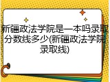 新疆政法学院是一本吗录取分数线多少(新疆政法学院录取线)