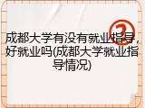 成都大学有没有就业指导，好就业吗(成都大学就业指导情况)