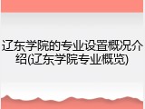 辽东学院的专业设置概况介绍(辽东学院专业概览)