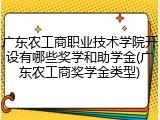 广东农工商职业技术学院开设有哪些奖学和助学金(广东农工商奖学金类型)