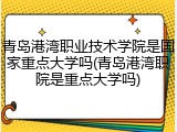青岛港湾职业技术学院是国家重点大学吗(青岛港湾职院是重点大学吗)