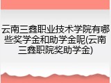 云南三鑫职业技术学院有哪些奖学金和助学金呢(云南三鑫职院奖助学金)