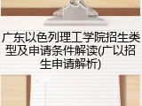 广东以色列理工学院招生类型及申请条件解读(广以招生申请解析)