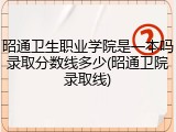 昭通卫生职业学院是一本吗录取分数线多少(昭通卫院录取线)
