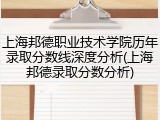 上海邦德职业技术学院历年录取分数线深度分析(上海邦德录取分数分析)
