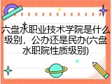 六盘水职业技术学院是什么级别，公办还是民办(六盘水职院性质级别)