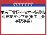 重庆工业职业技术学院到毕业要花多少学费(重庆工业学院学费)