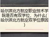 哈尔滨北方航空职业技术学院是否有双学位，为什么(哈尔滨北方航空双学位原因)