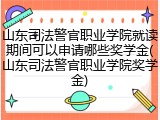 山东司法警官职业学院就读期间可以申请哪些奖学金(山东司法警官职业学院奖学金)