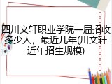 四川文轩职业学院一届招收多少人，最近几年(川文轩近年招生规模)
