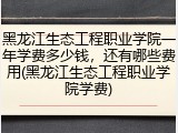 黑龙江生态工程职业学院一年学费多少钱，还有哪些费用(黑龙江生态工程职业学院学费)