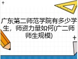 广东第二师范学院有多少学生，师资力量如何(广二师师生规模)