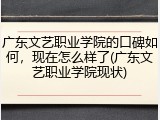 广东文艺职业学院的口碑如何，现在怎么样了(广东文艺职业学院现状)