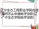 辽宁生态工程职业学院在读期间怎么申请助学贷款(辽宁生态学院助学贷款)
