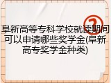 阜新高等专科学校就读期间可以申请哪些奖学金(阜新高专奖学金种类)
