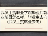 武汉工贸职业学院毕业后就业前景怎么样，毕业生去向(武汉工贸就业去向)