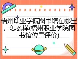梧州职业学院图书馆在哪里，怎么样(梧州职业学院图书馆位置评价)