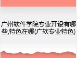 广州软件学院专业开设有哪些,特色在哪(广软专业特色)