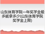 山东体育学院一年奖学金最多能拿多少(山东体育学院奖学金上限)