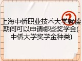 上海中侨职业技术大学就读期间可以申请哪些奖学金(中侨大学奖学金种类)