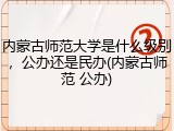 内蒙古师范大学是什么级别，公办还是民办(内蒙古师范 公办)