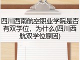 四川西南航空职业学院是否有双学位，为什么(四川西航双学位原因)