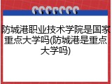 防城港职业技术学院是国家重点大学吗(防城港是重点大学吗)