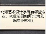 北海艺术设计学院有哪些专业，就业前景如何(北海艺院专业就业)