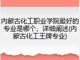 内蒙古化工职业学院最好的专业是哪个，详细阐述(内蒙古化工王牌专业)