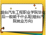 烟台汽车工程职业学院毕业后一般能干什么呢(烟台汽院就业方向)