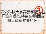 西安科技大学高新学院专业开设有哪些,特色在哪(西安科大高新专业特色)