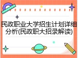 民政职业大学招生计划详细分析(民政职大招录解读)
