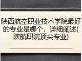 陕西航空职业技术学院最好的专业是哪个，详细阐述(陕航职院顶尖专业)