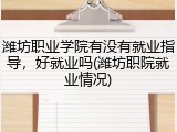 潍坊职业学院有没有就业指导，好就业吗(潍坊职院就业情况)