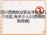 四川西南航空职业学院有几个校区,有多少人(川西南航院规模)